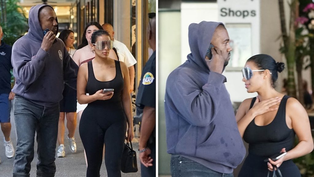 Kanye West e Kim Kardashian se parecem com Chanye Jones Almoço em Miami