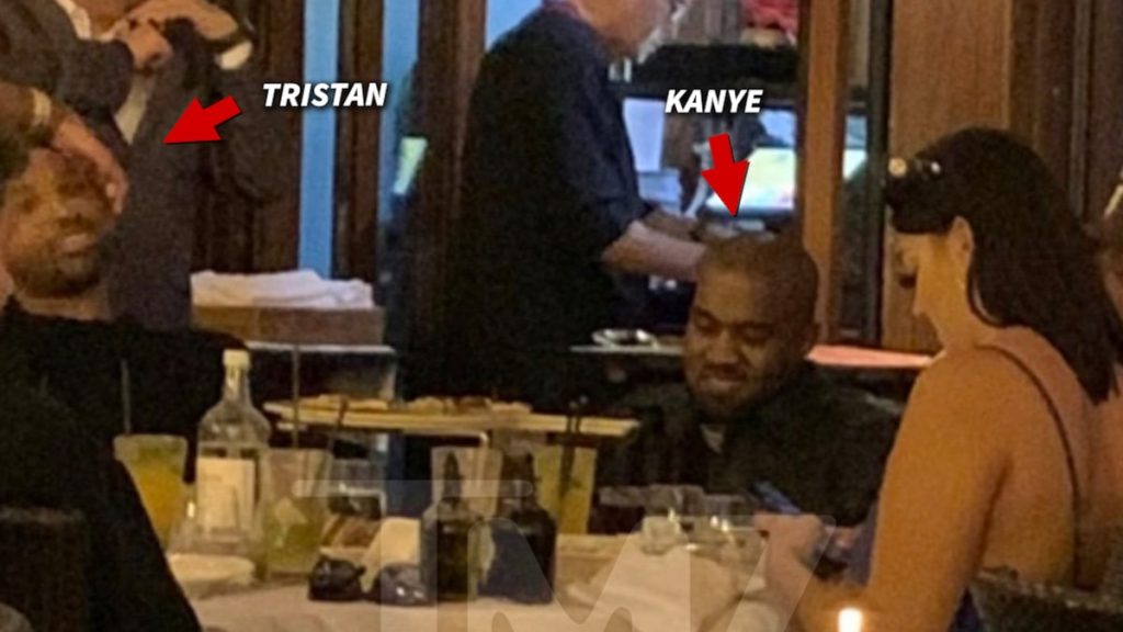 Kanye West e Tristan Thompson jantam juntos em Miami