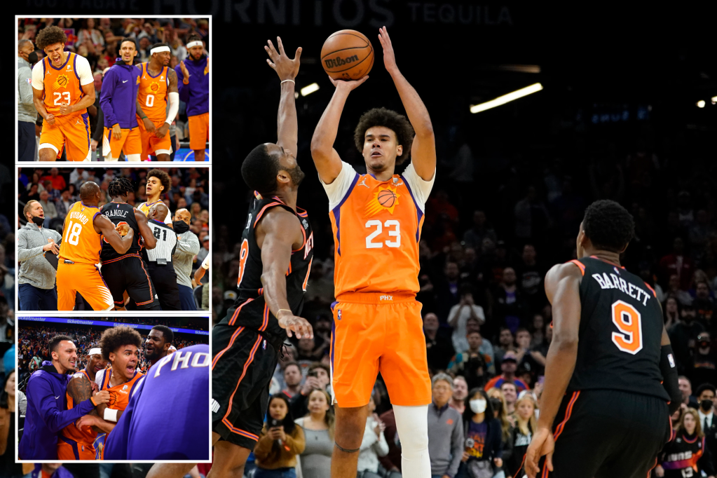 Bater Cameron Johnson afunda Knicks na derrota para Suns
