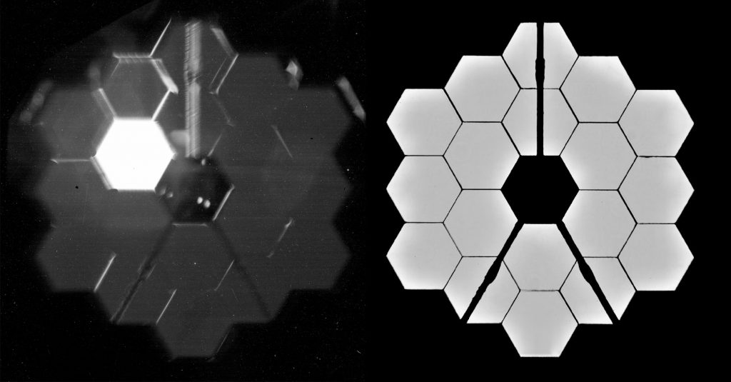 O espelho do Telescópio Espacial James Webb da NASA supera as expectativas à medida que o alinhamento continua