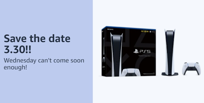 Estoque digital do Amazon PS5 confirmado em 30 de março