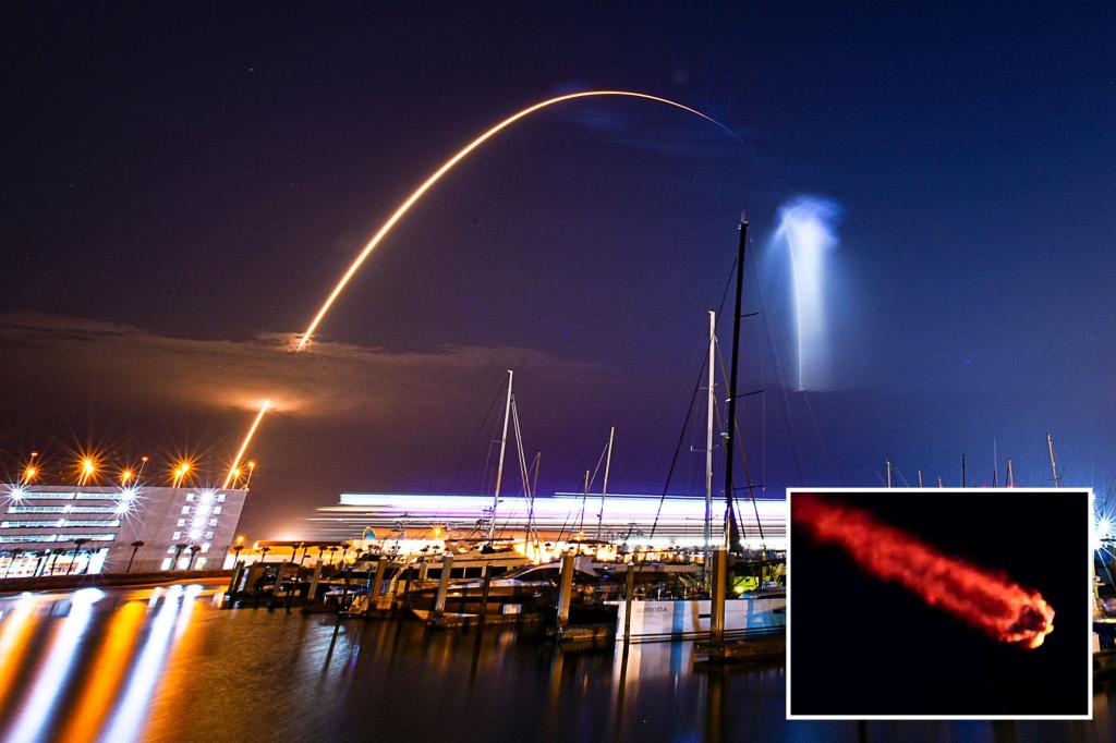 Adoráveis ​​'medusas espaciais' foram vistas à noite após o lançamento da SpaceX