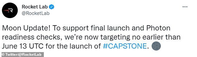 O Rocket Lab disse no Twitter esta semana que é necessário mais tempo para apoiar o lançamento final e as verificações de prontidão dos fótons.