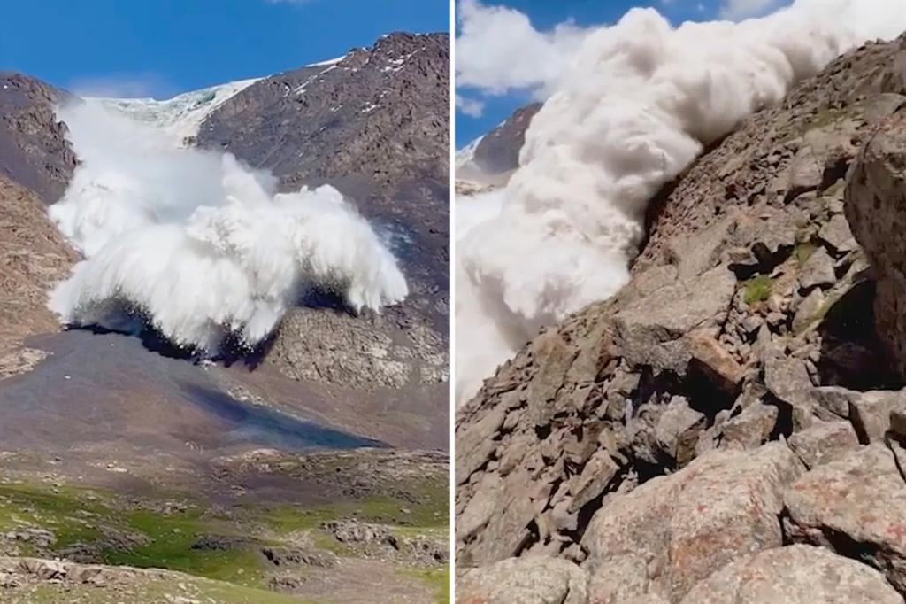 O vídeo captura o incrível fotógrafo da enorme avalanche