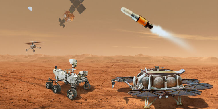 NASA revisa plano de devolver amostra de Marte para usar helicópteros