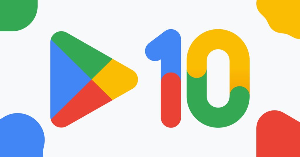 Google Play recebe um novo logotipo para seu 10º aniversário