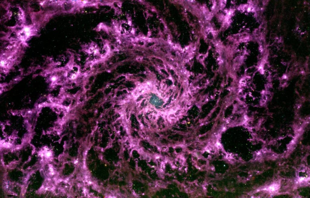 Telescópio Espacial James Webb da NASA revela um terrível vórtice roxo em nosso universo