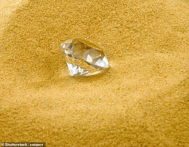 O diamante maciço, do tamanho das unhas de um homem, foi avaliado em US $ 100.000 depois que Stewart o levou aos especialistas (foto)