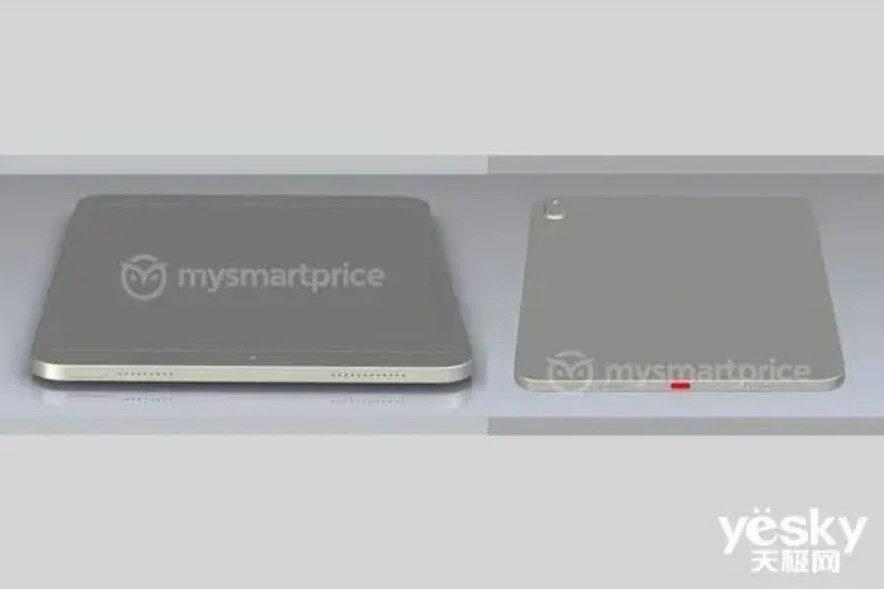 Renderização do iPad 10 mostra a porta de carregamento USB-C na parte inferior do tablet Renderização do iPad 10 mostra as alterações no tablet básico