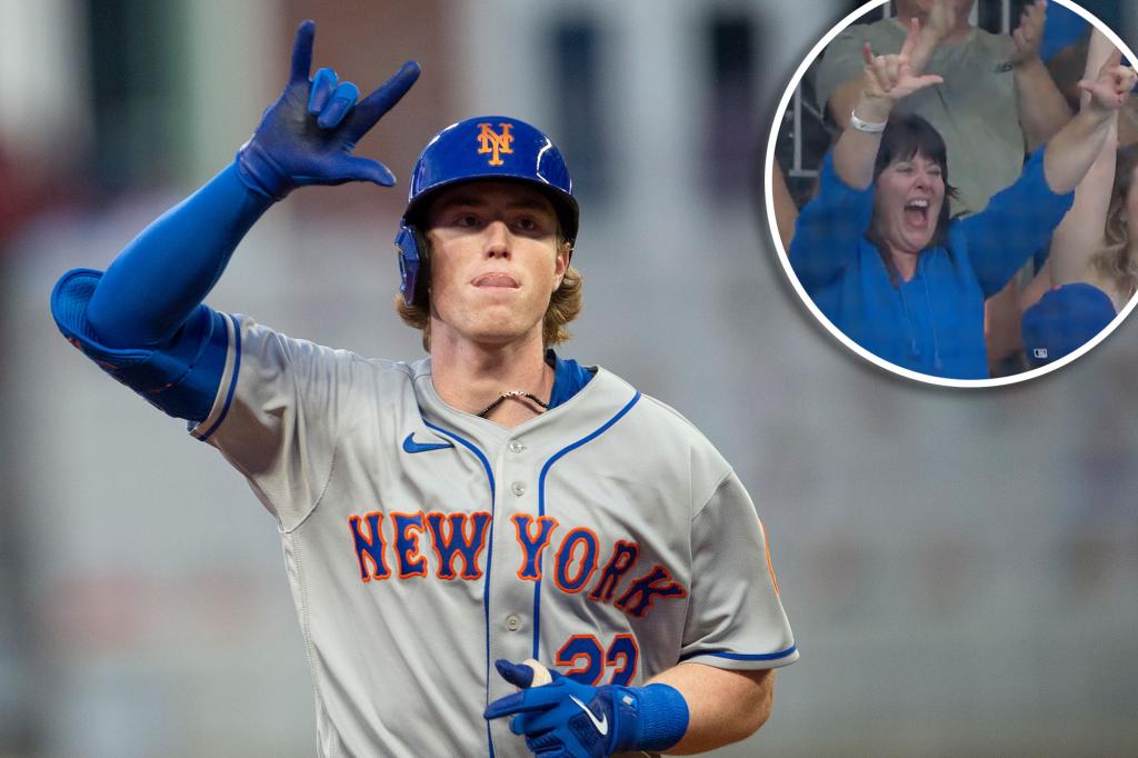 Brett Baty, do Mets, compartilhou seu primeiro momento de corrida com sua mãe