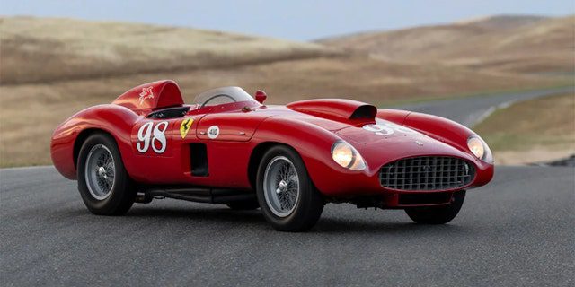 A 1955 Ferrari 410 Sport Spyder sold for $225,000.
