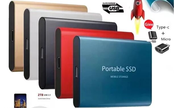 O Walmart lista um SSD portátil de 30 TB por US $ 39.  Claro que é uma farsa