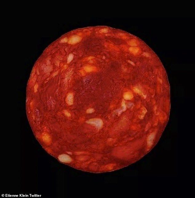 Esta é a imagem que Etienne Klein, famoso físico, filósofo e diretor de pesquisa da Comissão Francesa de Energia Atômica, postou no Twitter alegando - brincando - que era a mais recente imagem impressionante do avançado Telescópio Espacial James Webb da estrela.  Proxima Centauri