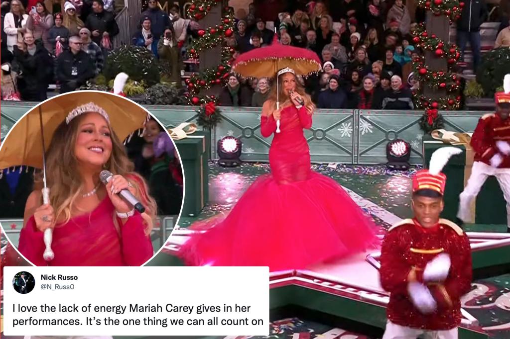 Mariah Carey se apresenta na Macy's Parade - e a reação da internet é hilária
