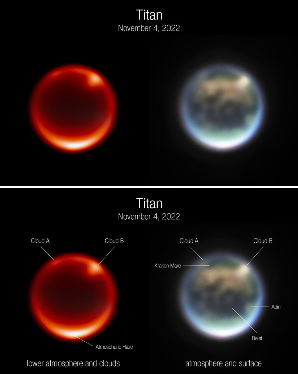 Equipe do telescópio une forças para prever uma estranha tempestade em Titã